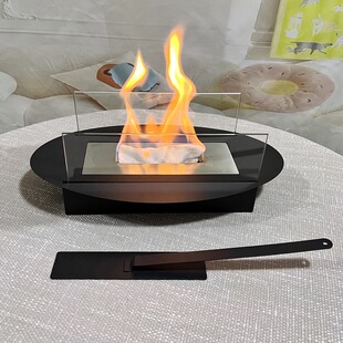 Alcohol Fireplace for Outdoor Home Heating, Portable Fire Pit, Tabletop Real Fire Ethanol Stove, Small Fire Pit, Outdoor Portable