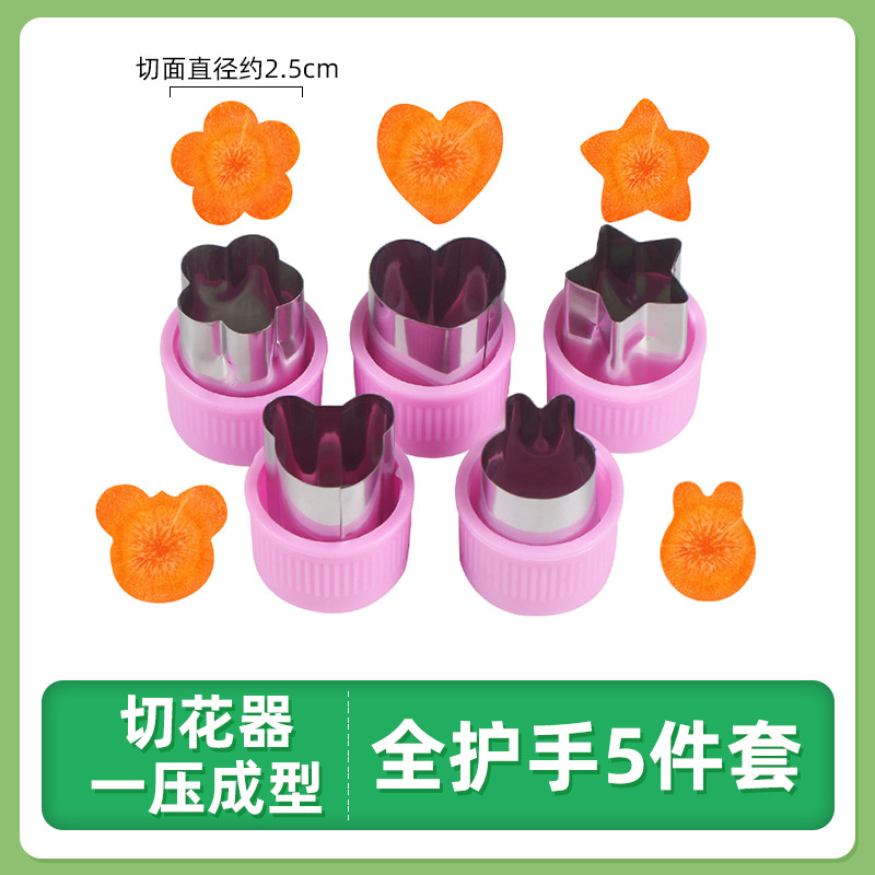 과일 및 야채 엠보싱 몰드 5개 세트