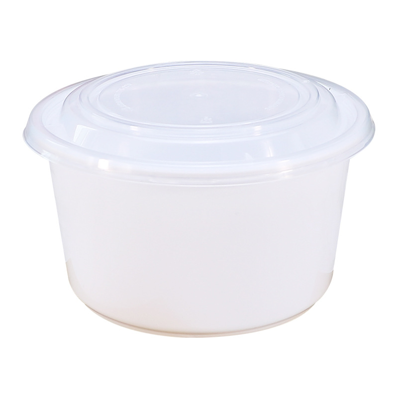 Caja de comidas desechable, caja de embalaje de estilo americano, 520ml, tazón PP grueso, palillos para llevar, caja de hielo en polvo, tazón de sopa de bento