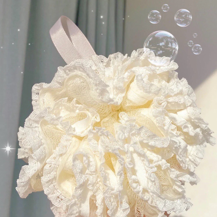Lace Shower Ball High-Grade Non-Dispersing Cute Teenage Bath Scrub Very Soft Large Size Shower Ball Wholesale