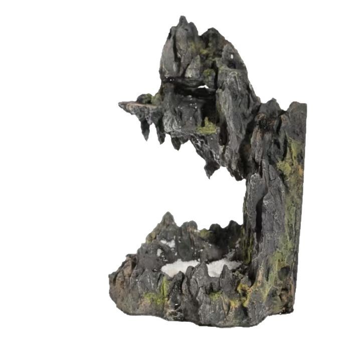 Decoración de paisaje de pecera, cascada de arena, decoración de acuario de rocalla