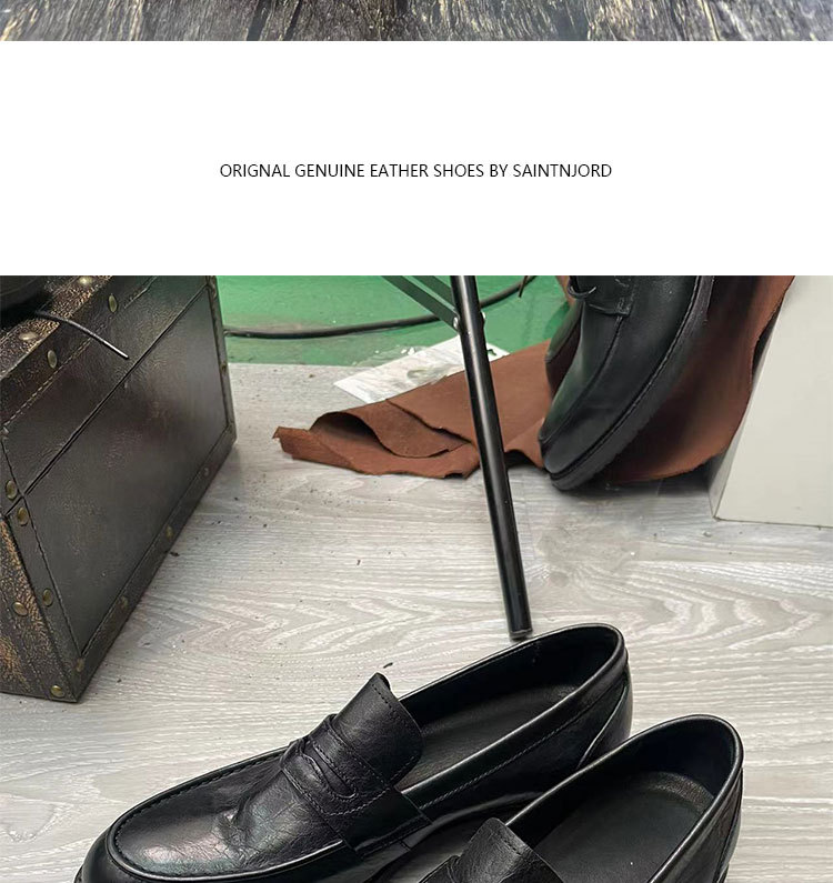 New men's first layer of buffalo skin material four seasons leisure all fashion breathable daily business formal men's shoes_voghion.com