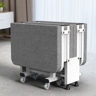 Folding Bed Single Bed Adult Lunch Break Folding Bed Office Nap Four-fold Folding Bed Strong Adult Folding Bed