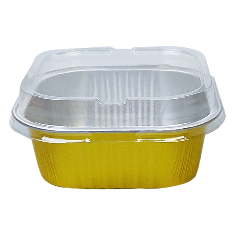 150mL 300mL Internet celebridad iceberg lava queso chocolate cuadrado desechable caja de papel de aluminio caja de la torta