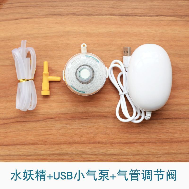 물 ph 1개 + USB 소형 공기 펌프 + 산소 튜브