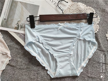 外贸日单女士三角内裤螺纹白色中腰纯色棉质一件代发直播供货批发