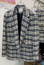 小香风花呢西装外套2025秋冬加棉加厚女韩版长袖单排扣气质上衣