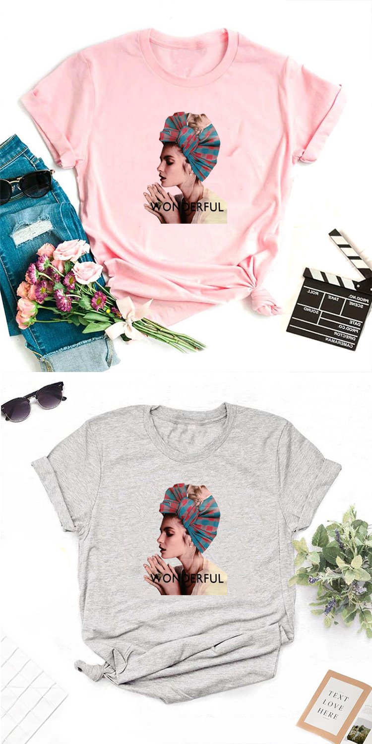 Short-sleeved printing T-shirt nihaostyle clothing wholesale NSYIC68100