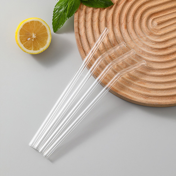Transparent glass straw