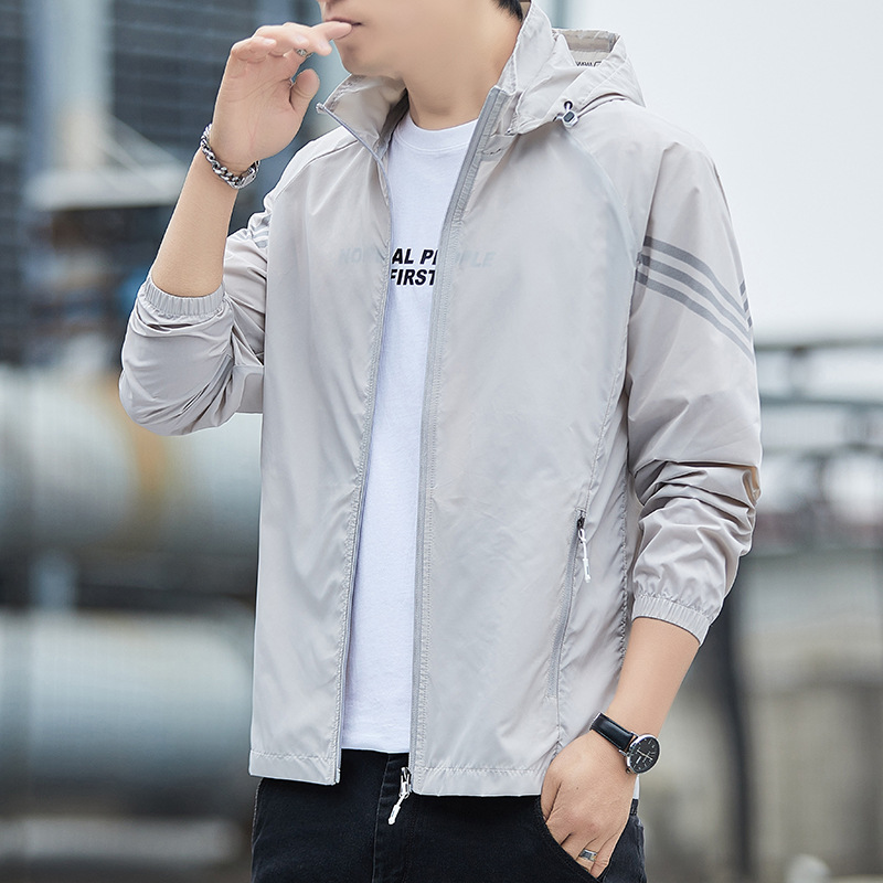 Verano hombre ropa de protección solar hombre UPF50 + hielo anti-UV ropa de protección solar hombre abrigo delgado secado rápido pesca