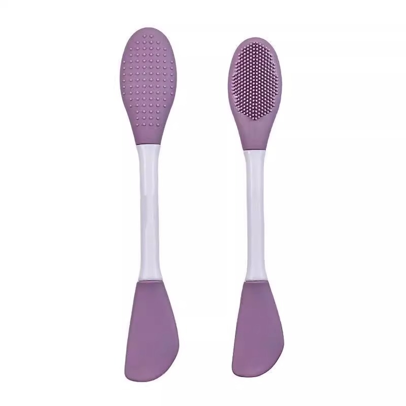 Cepillo de máscara de silicona de doble cabeza Cepillo de masaje de limpieza facial Cepillo de limpieza profunda Cepillo de lavado facial especial para eliminar la película de barro de cabeza negra