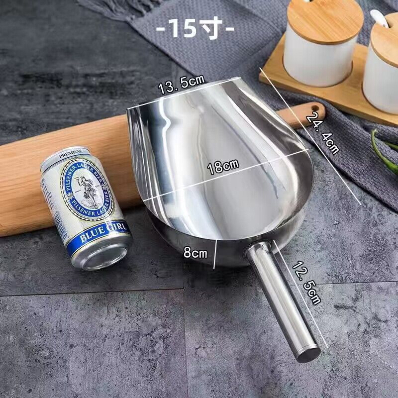 ステンレス製の氷シャベルの粉シャベルの商用シャベルは多くのシャベル食品シャベルミルクティー店の氷シャベル茶シャベル家庭用です。|undefined