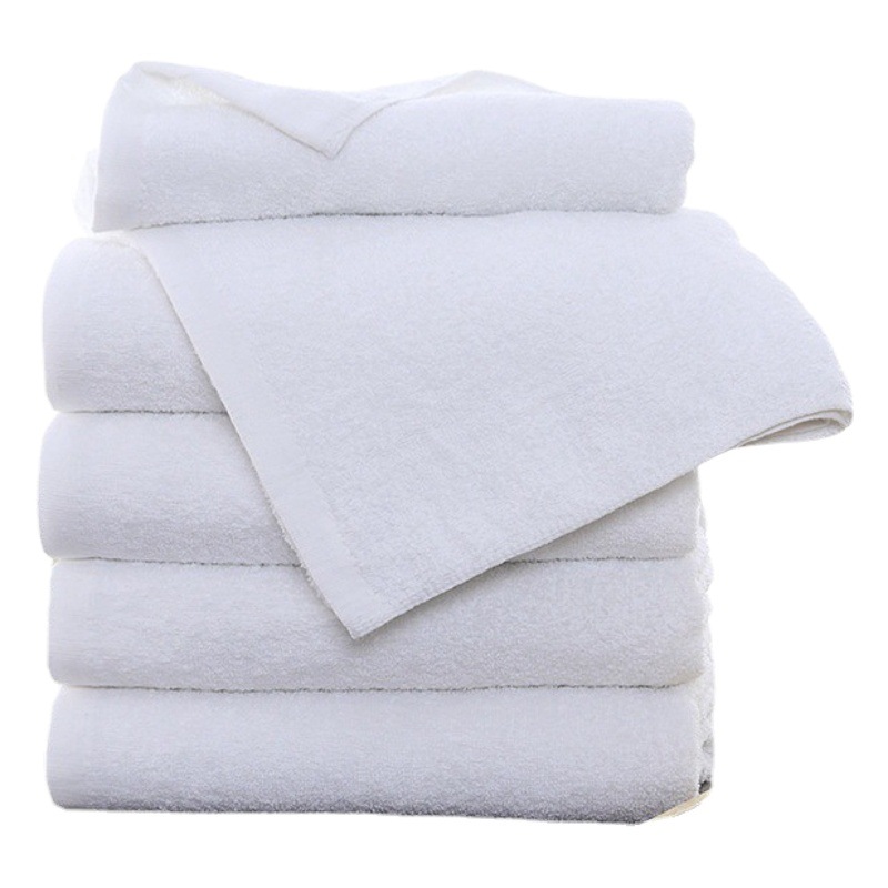 Factory wholesale hotel white bath towel 400g 70*140 cotton bath towel bathrobe car towel can be printed logo