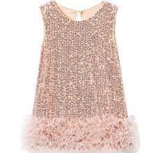 聆风服饰儿童背心裙秋季新款亮片网纱洋气公主裙tutu儿童连衣裙潮