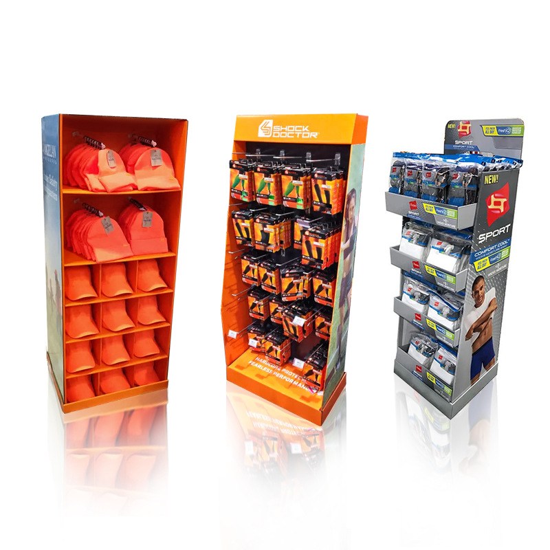 Expositor de ganchos para productos electrónicos, estante de exhibición de cartón para tiendas físicas, estante de papel para cables de datos, expositor promocional.
