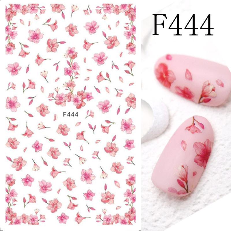 Flower nail stickers nail stickers Japanese style Daisy peach blossom fresh feather unicorn F444