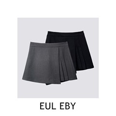 【One by Eby】TB 3色ウェビングイレギュラーパンツ ショートパンツ デザインキュロット 251001 # グレー ブラック