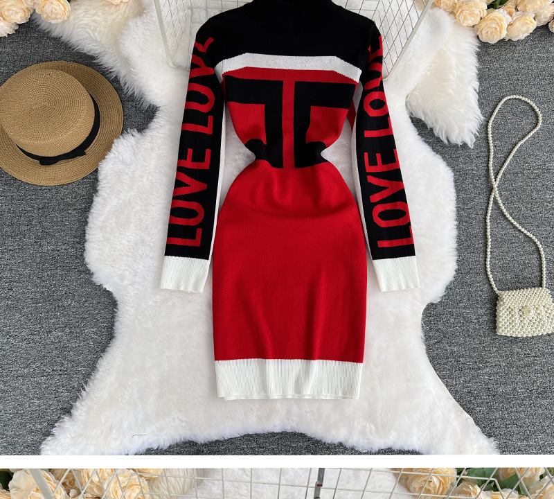 Abbigliamento Donna Abito in maglia elastica e stampata_voghion.com