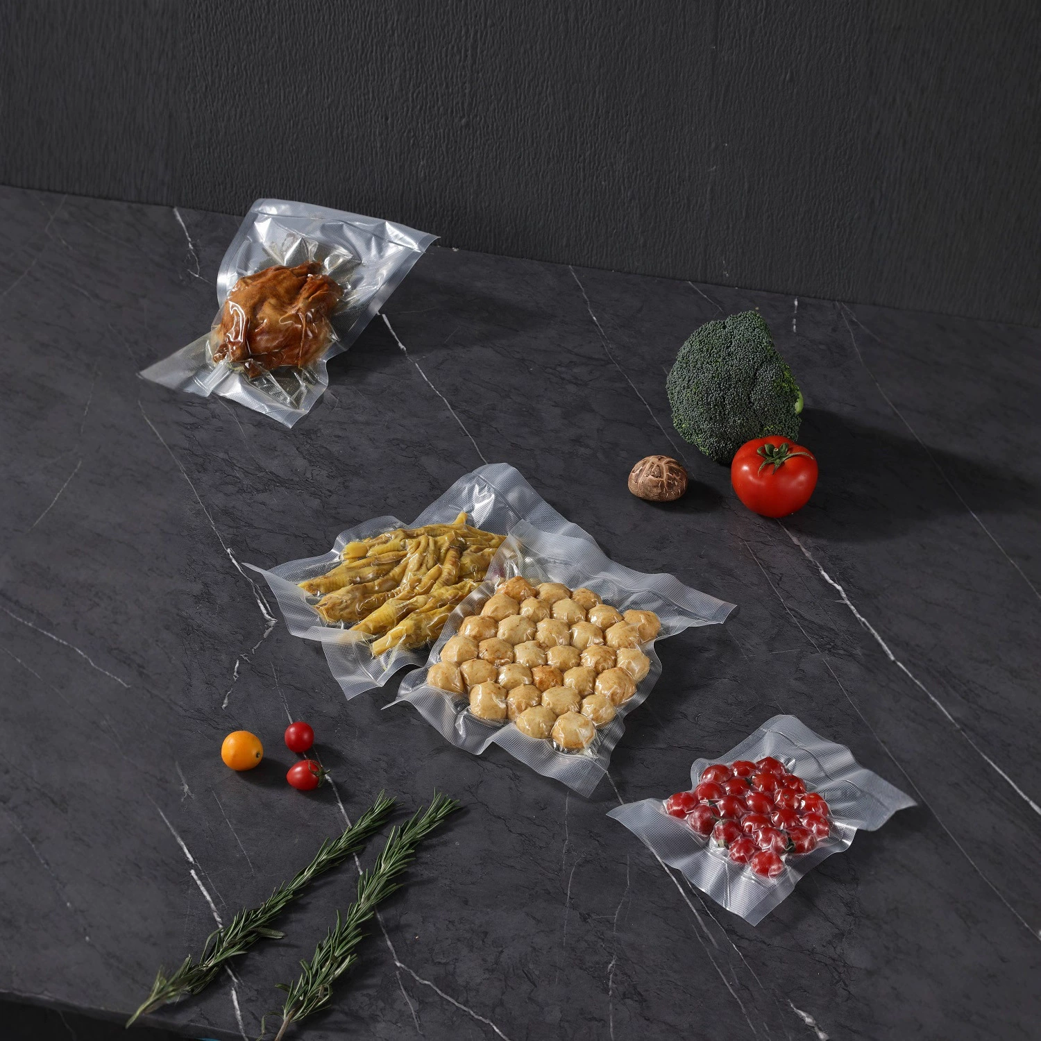 Вакуумный пакет с узором «тату кудри» для пищевых продуктов для вакуумного упаковщика, бытовой и коммерческий герметичный вакуумный пакет