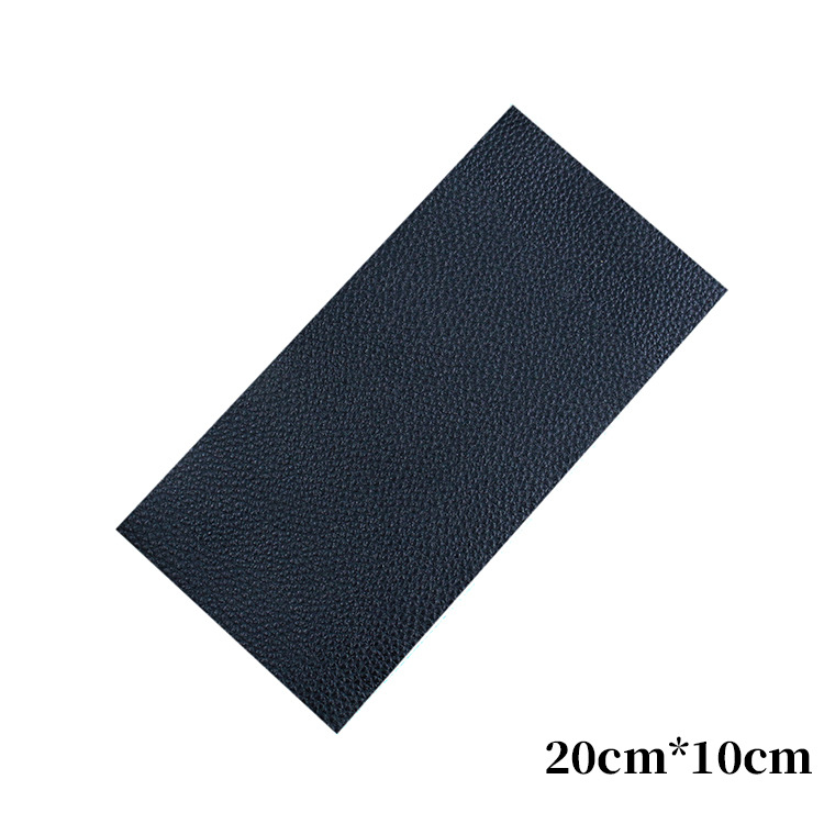 Los fabricantes suministran el subsidio de reparación de cuero de color autoadhesivo completo PU Litchi grano Road pegatinas sofá cojín agujero parche pegatinas
