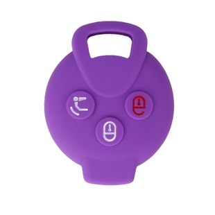 Suitable for Mercedes-Benz smart Straight Plate 3 Key Silicone Key Case Soft Rubber Key Case smart Car Anti-theft Device Protective Case