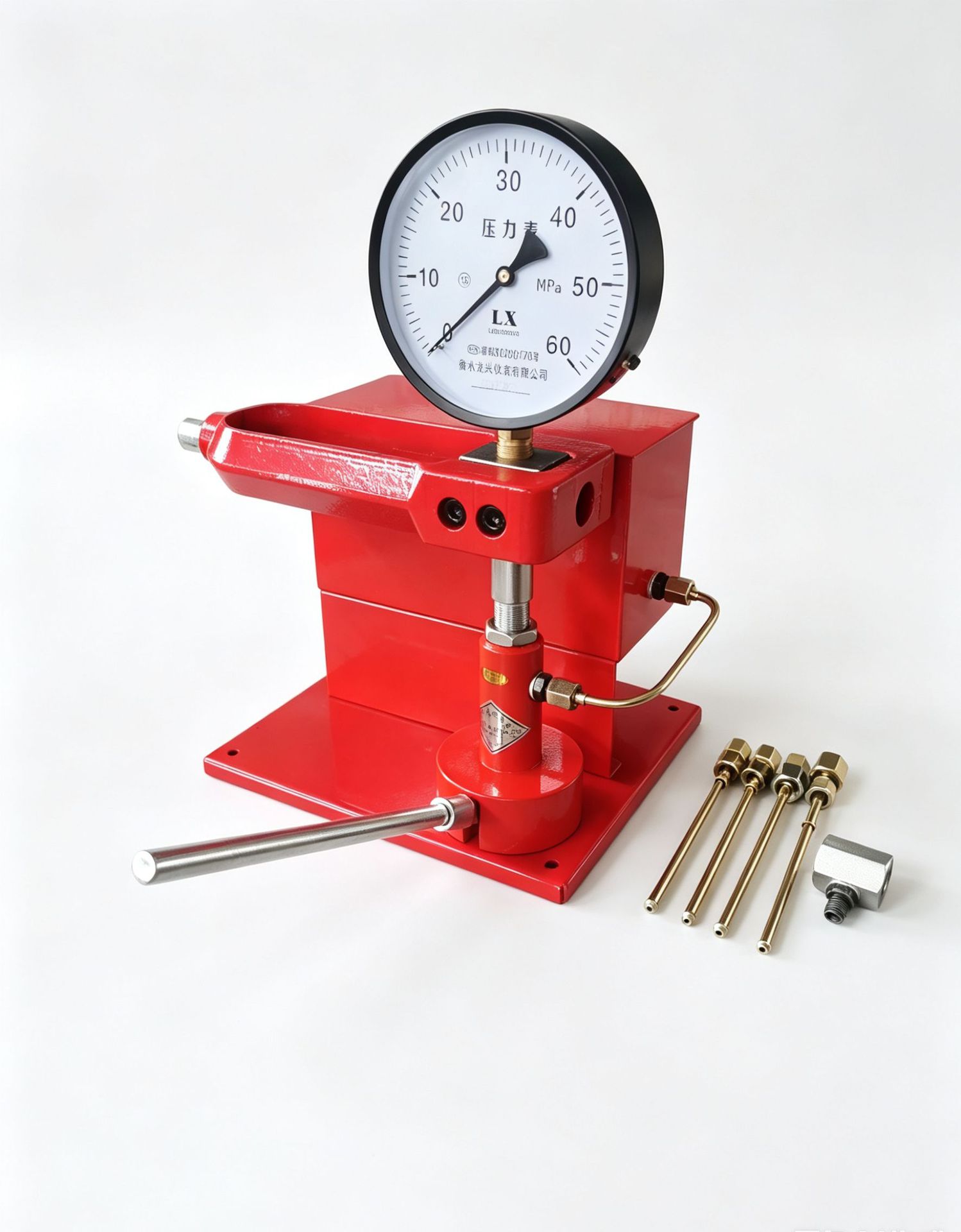 Automotive and tractor diesel injector calibrator, injector testing tool, hand-operated injector pressure tester