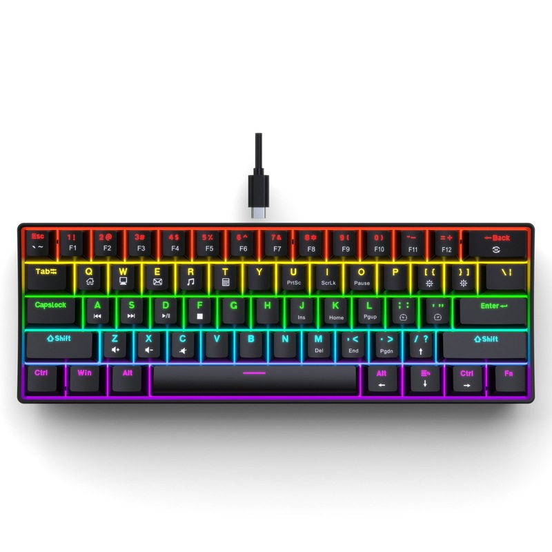 芸果果k 33電気競争有線機械キーボードは61キー発光青軸機械キーボードのコンピュータ部品を挿抜できます。|undefined