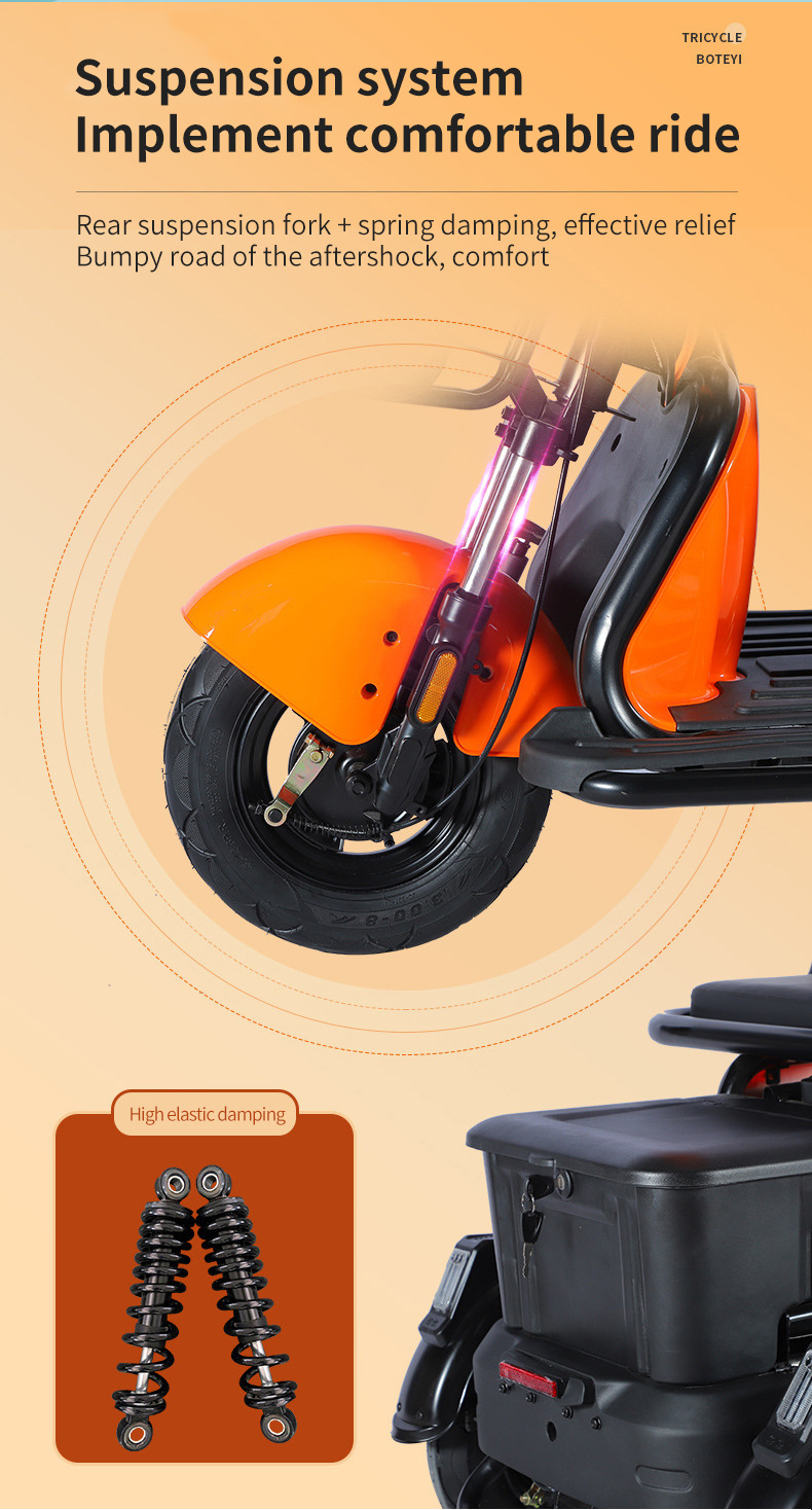 Electric Tricycle for Picking Up Students, Child Safety Design