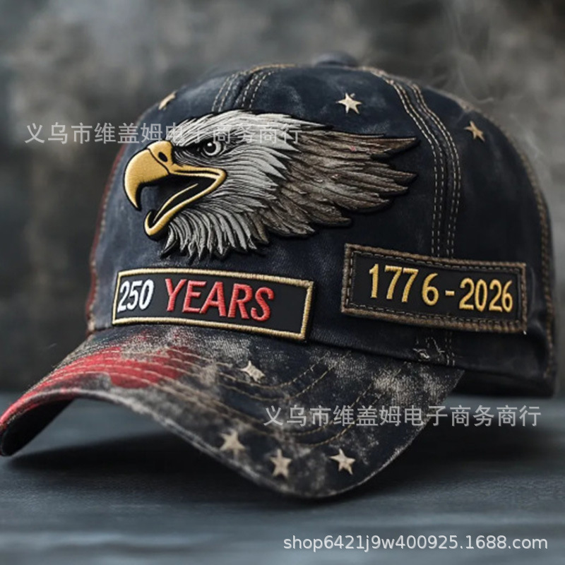 亚马逊新品    个性创意250周年刺绣纪念帽250th Anniversary Cap|undefined