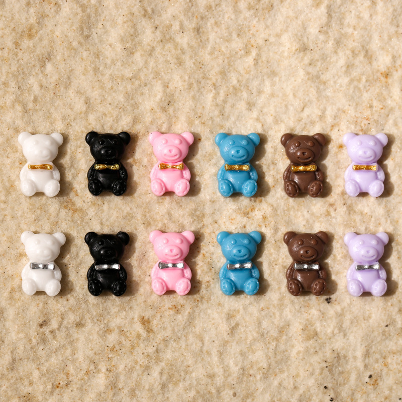 Manicure Winnie the Pooches Decorative Diamond Explosions Golden Bow-tie Cute Fairy Cartoon Cute Small Resin Nail Jewelry Manicure Winnie the Pooches Decorative Diamond Explosions Golden Bow-tie Cute Fairy Cartoon Cute Small Resin Nail Jewelry
