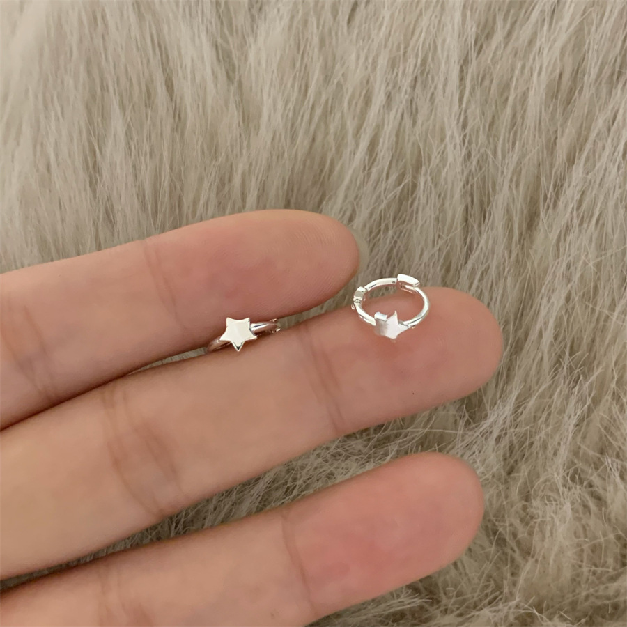 sr1120 다섯개 별 귀걸이 한 쌍