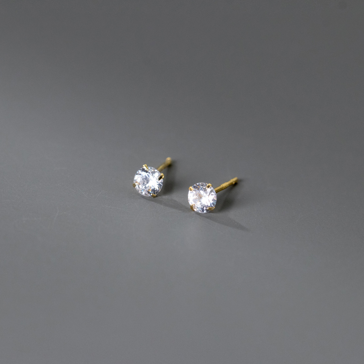 Ear Studs Classification 1 Pair 925 Sterling Silver Zircon Solid Color Ear Studs