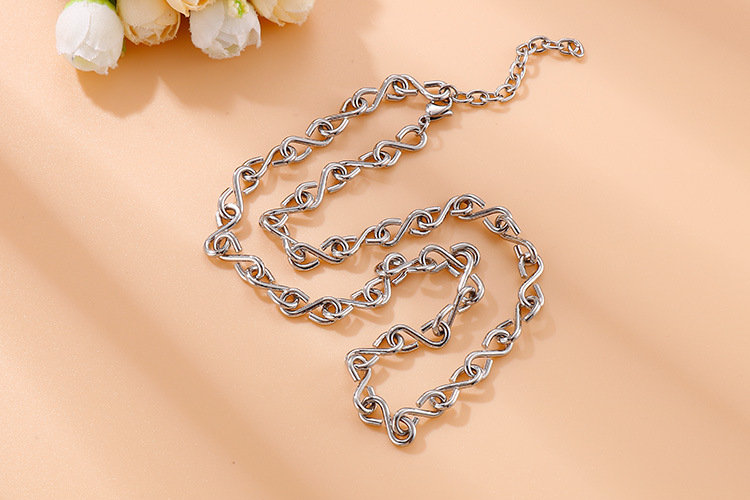 304 Stainless Steel Material Letter Pattern PVD Coated 18K Gold Plated Letter Titanium Steel Fashion Waterproof Non Tarnish Titanium Steel Necklace