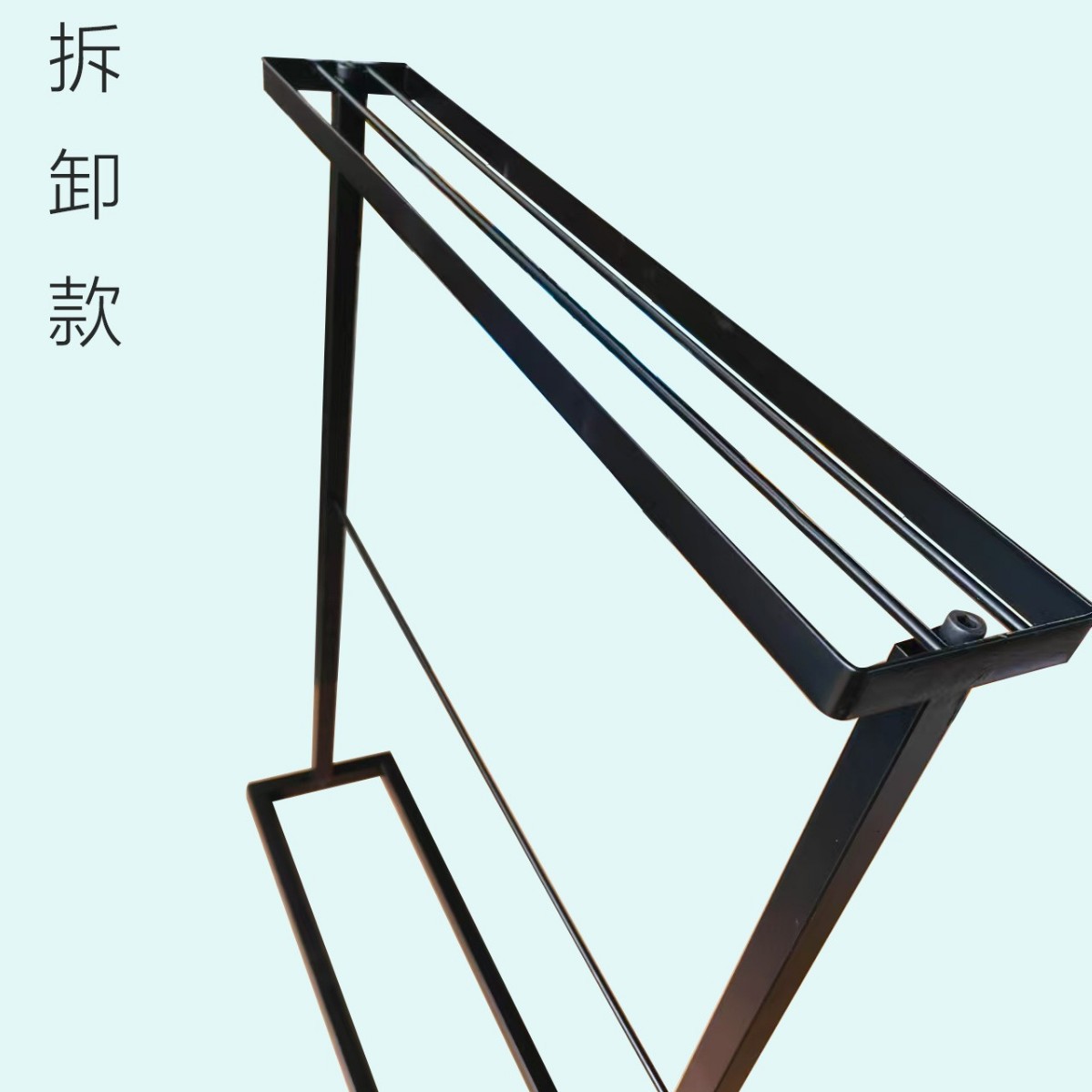 跨境铁艺美式置地毛巾架 落地浴巾架浴室置物架 卫生间简易毛巾架