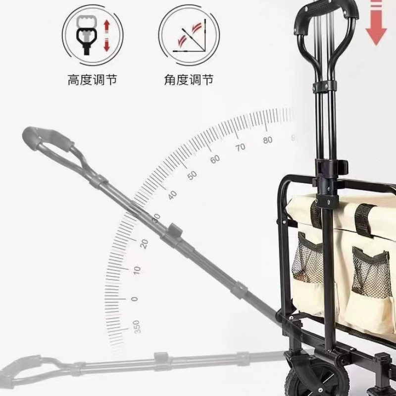 Travel foldable big cart for camping, camper van, suitcase, trailer