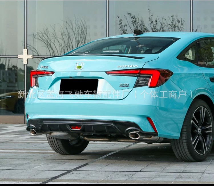 Suitable for 22-23 Models of the Eleventh Generation Civic Model, Phantom Night Style Rear Wing, Fixed Wing, Small Surround, Top Wing, Front Shovel
