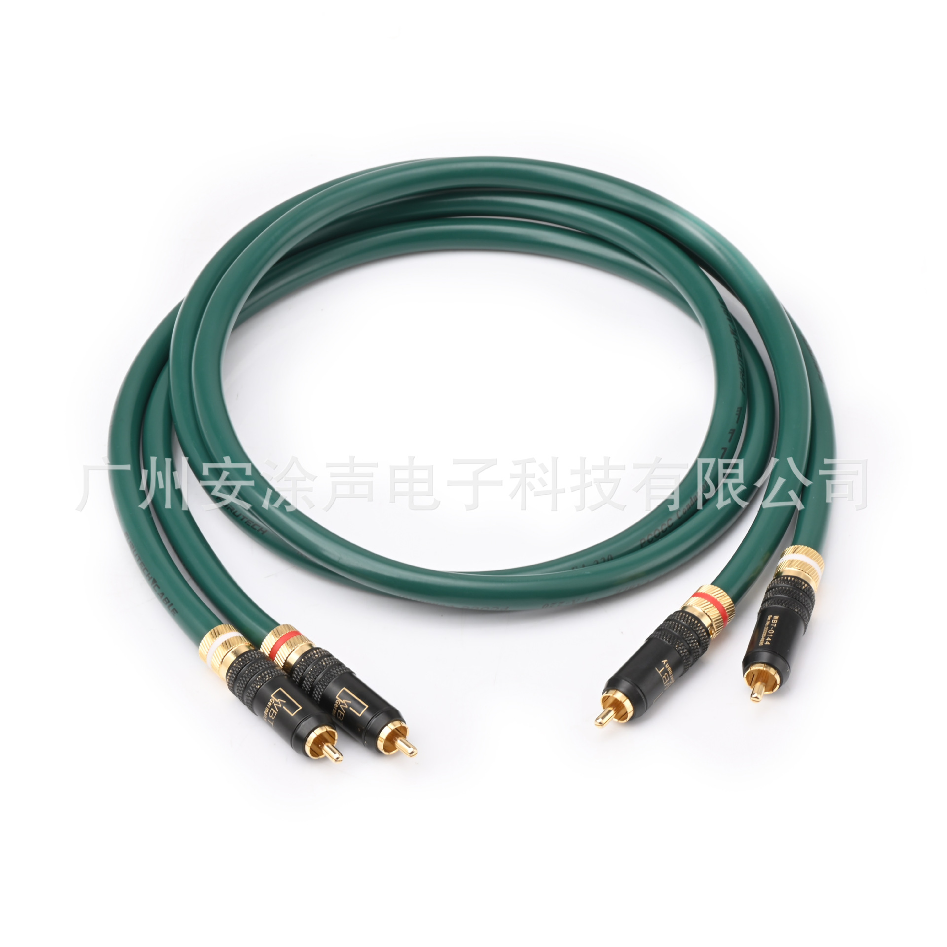 Fever single crystal copper signal line Audio two to two signal line HiFi amplifier CD player RCA double Lotus signal line