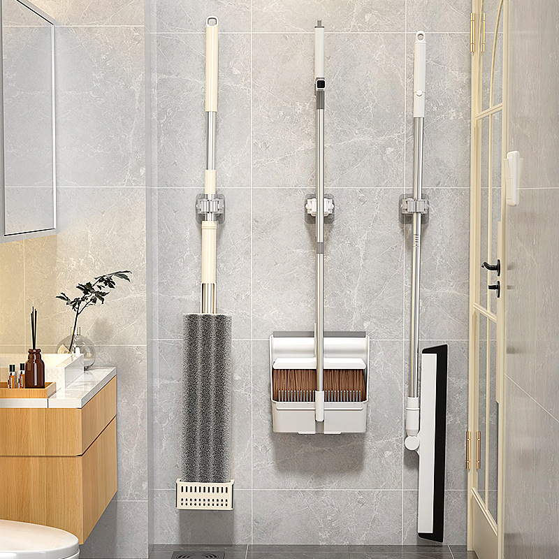 Broom Mop Three-piece Broom 2024 New Household Dustpan suit Sweeping Broom Hand-free Flat Mop