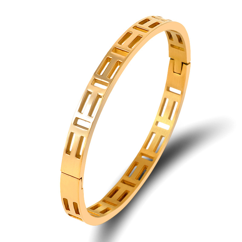 Casual Solid Color Stainless Steel Bangle In Bulk display picture 1