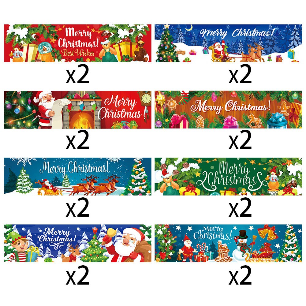 Nuevos pegatinas de decoración de Navidad pegatinas de fiesta de Navidad botella de agua bebida adhesivo sellado pegatinas de decoración de atmósfera