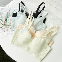 性感蕾丝B杯果冻胶纸片文胸聚拢收副乳防下垂调整型内衣女夏薄款