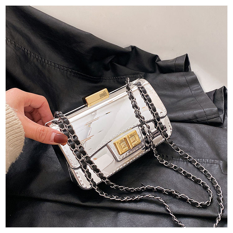 Ženska torba za rame, mala četvrtasta torba s lancem_voghion.com