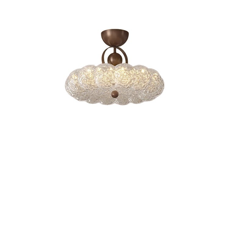 Lámpara de techo de dormitorio Lámpara de estilo antiguo Lámpara de comedor de hoja de oro de lujo ligero francés de alta gama Lámpara de sala de estudio Lámpara de habitación nueva