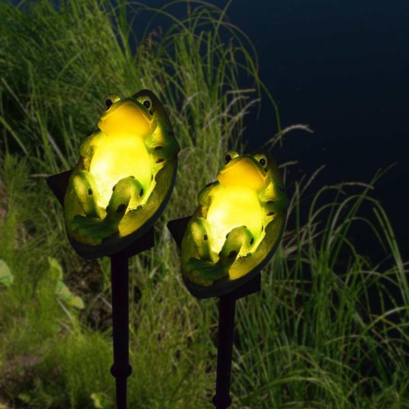 Cross-border new solar outdoor waterproof courtyard garden decoration frog boat creative landscape road camp light