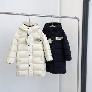 Item No. 033016 New Children's Wear Plaid Long Down Jacket for Boys and Girls Winter Fashion Handsome Fashionable Waterproof Windproof Children