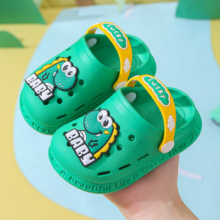 Children's Sandals 2025 New Men's and Women's 2-6 Years Old Toddler Cute Cartoon Non-Slip Baotou Crocs