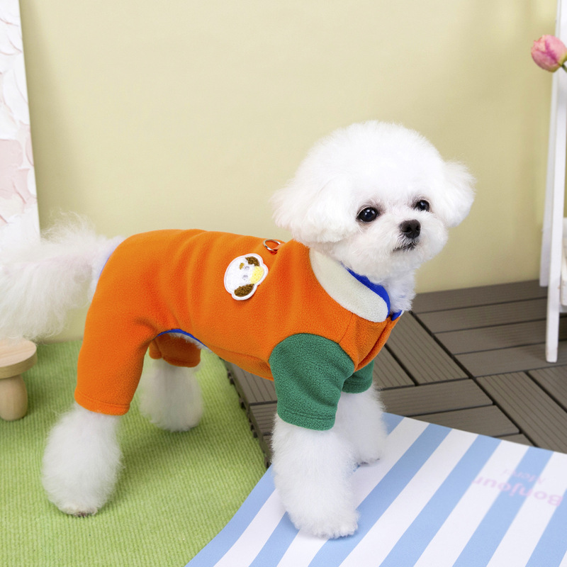 宠物服装小型犬狗衣服猫咪秋冬保暖舒适新款批发25立领摇粒绒四腿|undefined