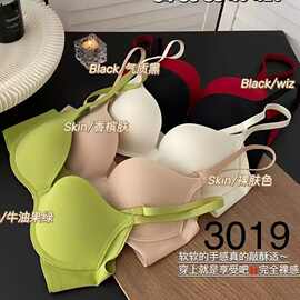 手掌杯内衣女小胸聚拢显大半杯无痕无钢圈收副乳防下垂文胸罩跨境