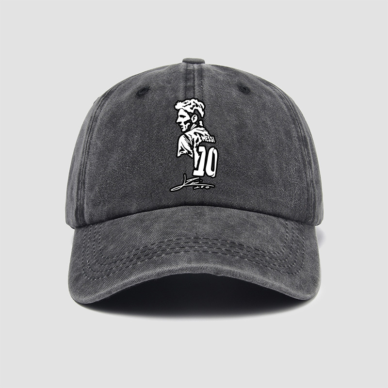 足球Messi巴萨梅西球迷休闲帽子棒球帽男女小清新软顶鸭舌帽遮阳