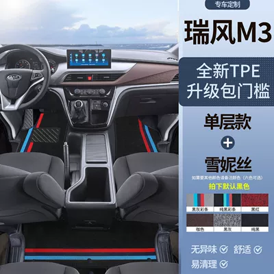 Jac Refine M3 Floor Mats: Universal Foot Pad - first-two-rows-tpe-covered-door-sill-mats-snowy-six-colors-available-jac-ruifeng-m3